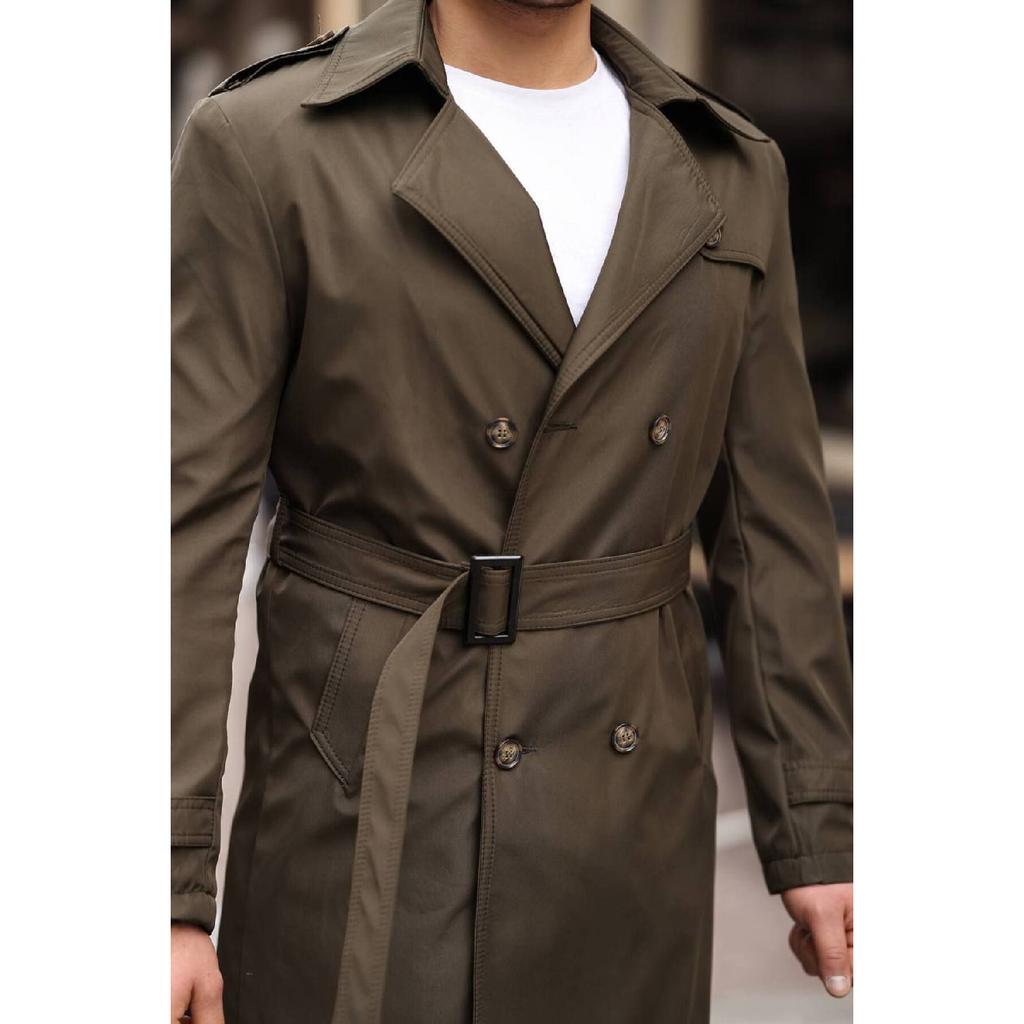 Men's Premium Epaulette Trench Coat Topcoat