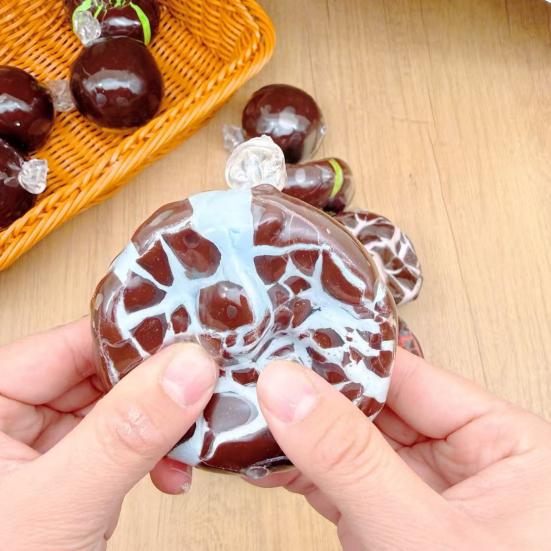 Crisp Chocolate Ball Squeeze Toy Handmade Stress Relief Shapeable Simulated Chocolate Ball Sensory Toy Slow Rising Fidget Stress Ball Party