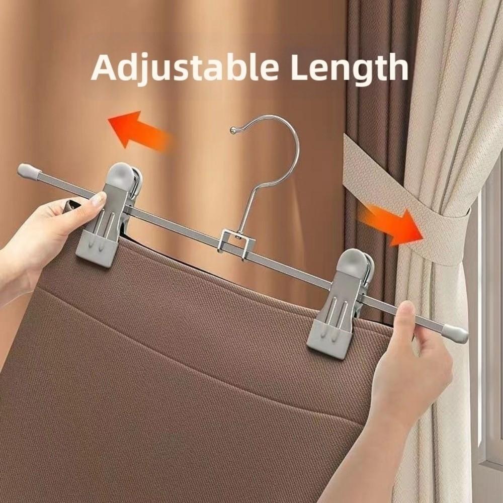 2pcs Stainless Steel Pants Hangers Space-Saving Bras Hangers Clothes Rack Wardrobe