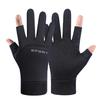 Windproof, waterproof and velvet thermal gloves, cold-proof cycling in autumn and winter, full-finger takeaway men's and women's handsome gloves