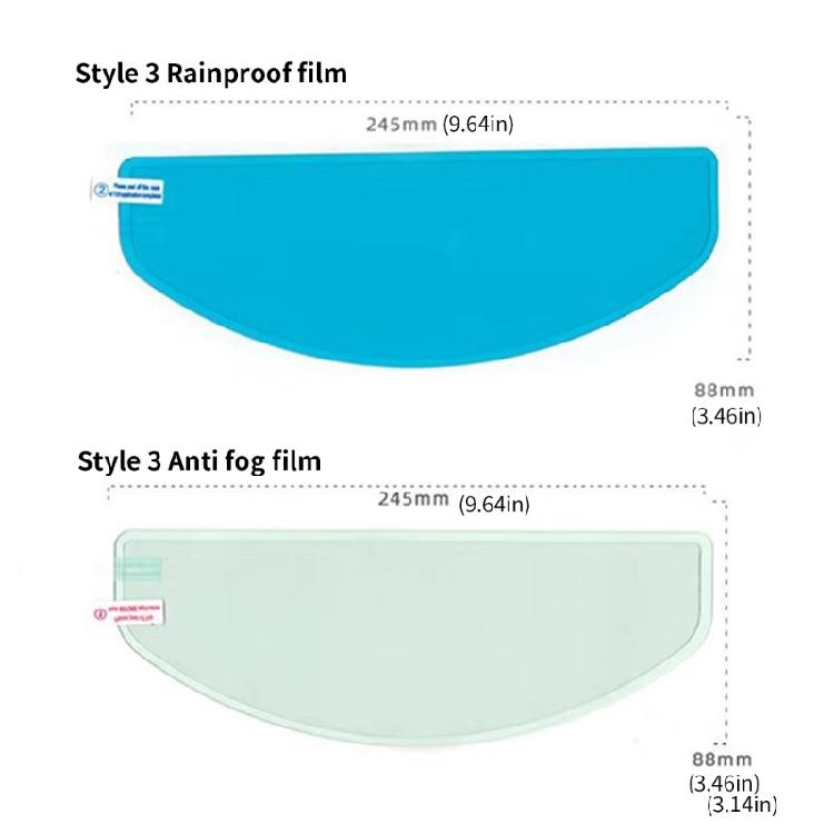 Motorcycle Helmets Protection Film Multifunction  Rain & Fog Resistant Helmets Film Weatherproof Helmets Accessory for Bikes