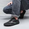 Men Casual Minimalist Barefoot Shoes Zero Drop Wide Width Fashion Sneaker Breathable Mesh Men Barefoot Wide-toed Shoes Soft Sole