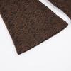 Melaleuca Brown One-Shoulder Lace Bell Sleeve Slim-Fit T-Shirt