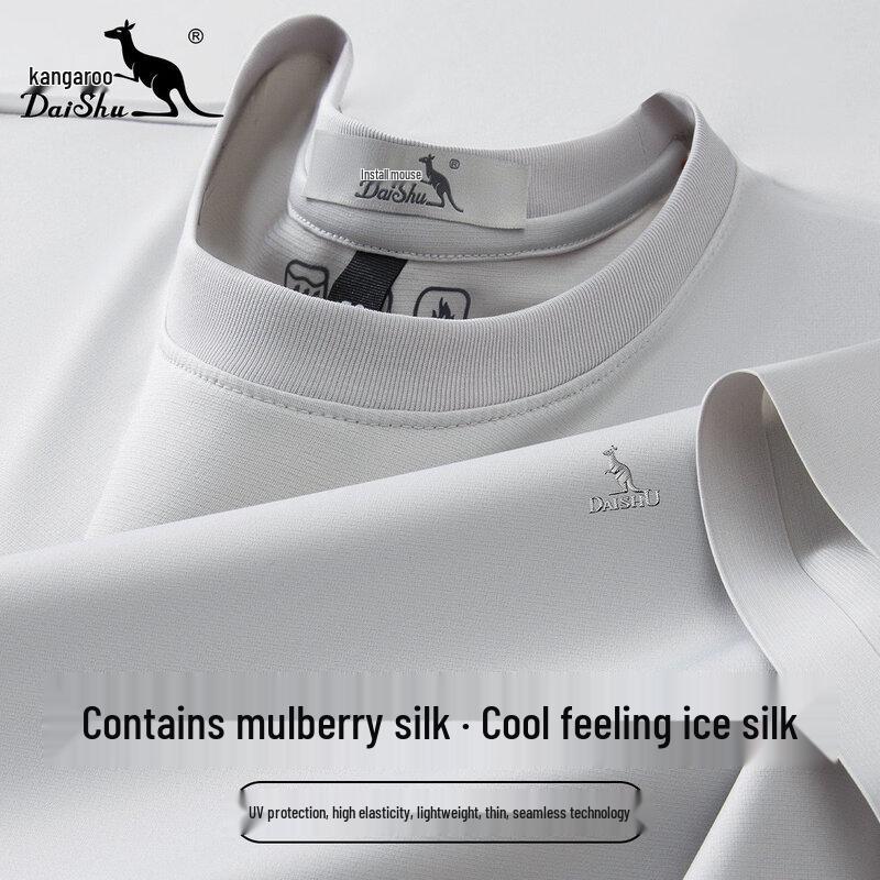 

DAISHU Men s Silk Blend Cooling Stretch T-Shirt 56