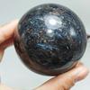 1Pc 0.44-1.1LB Large Astrophyllite Garnet Sphere With Wood Based Stand Crystal Quartz Collection Black Firework Reiki