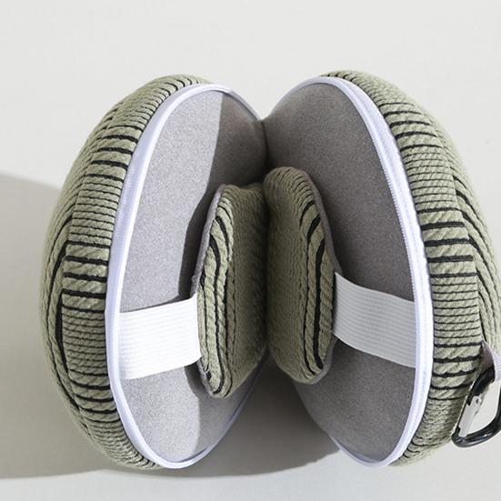 2-in-1 Neck Pillow Travel Neck Pillow with Eye Mask Zippered Portable Neck Support Pillow Reduces Neck Strain for Road Trips Long Flights