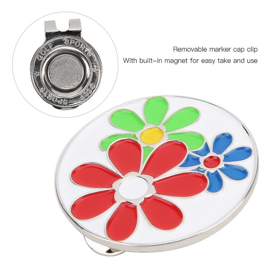 Metal Gold Plating Removable Golf Ball Marker Magnetic Hat Clip Compact Cap Clamp Gift