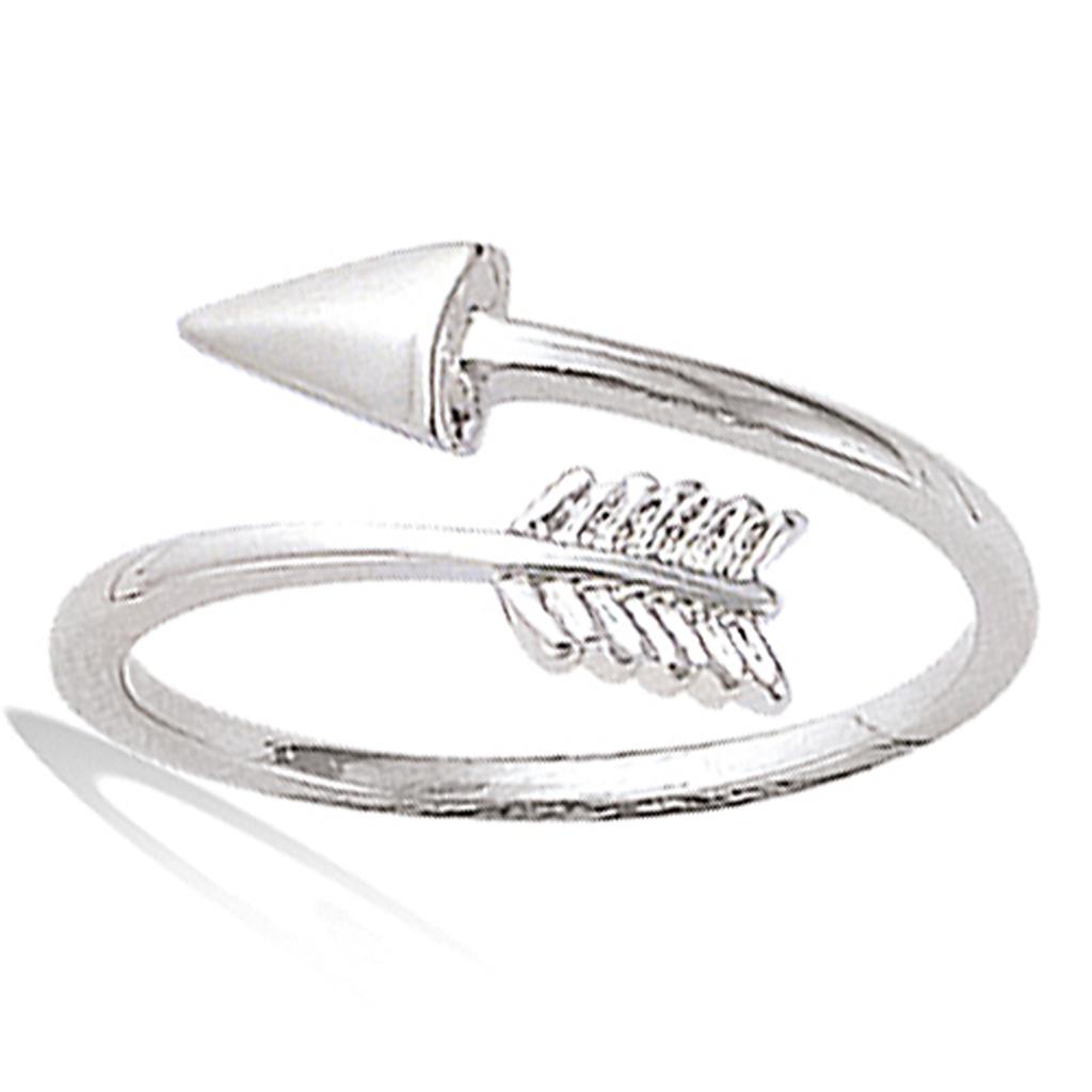 Silver Ring 'Cupid's Arrow' Silver - 15x10 Mm