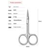 Large Curved Stainless Steel Scissors for Eyelid Tape, Gauze, Bandages, Experiments, Tissues, and Suture Removal