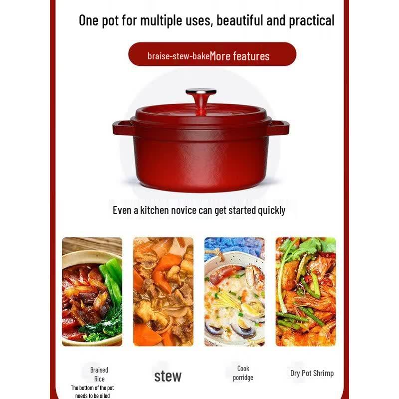 Kangbache Cast Iron Enamel Soup Pot