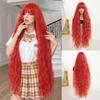 Golden Curly Long Bangs Lolita Wig - Soft Synthetic Fiber for Role Play