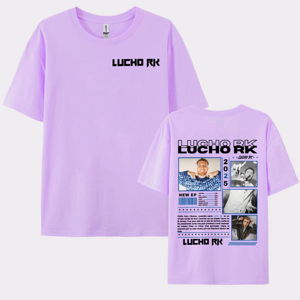 Rapper Lucho Rk Album Tour 2025 Graphic T Shirts Unisex Women High Quality Hip Hop Pop Music Tee Shirt Cotton Short Sleeve TShirts