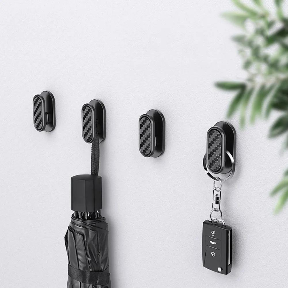 4pcs Car Hook Organizer Storage for USB Cable Key Storage Car Accessories Mini Self Adhesive Wall Hook Hanger Auto Fastener Clip