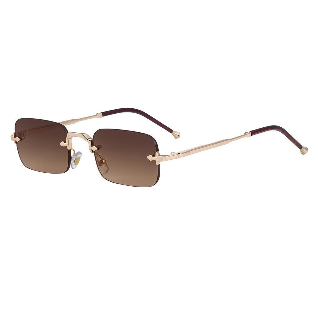 JYL TS Men's Rimless Metal-Temple - Small-Frame UV-Protective Shades WF-5G260
