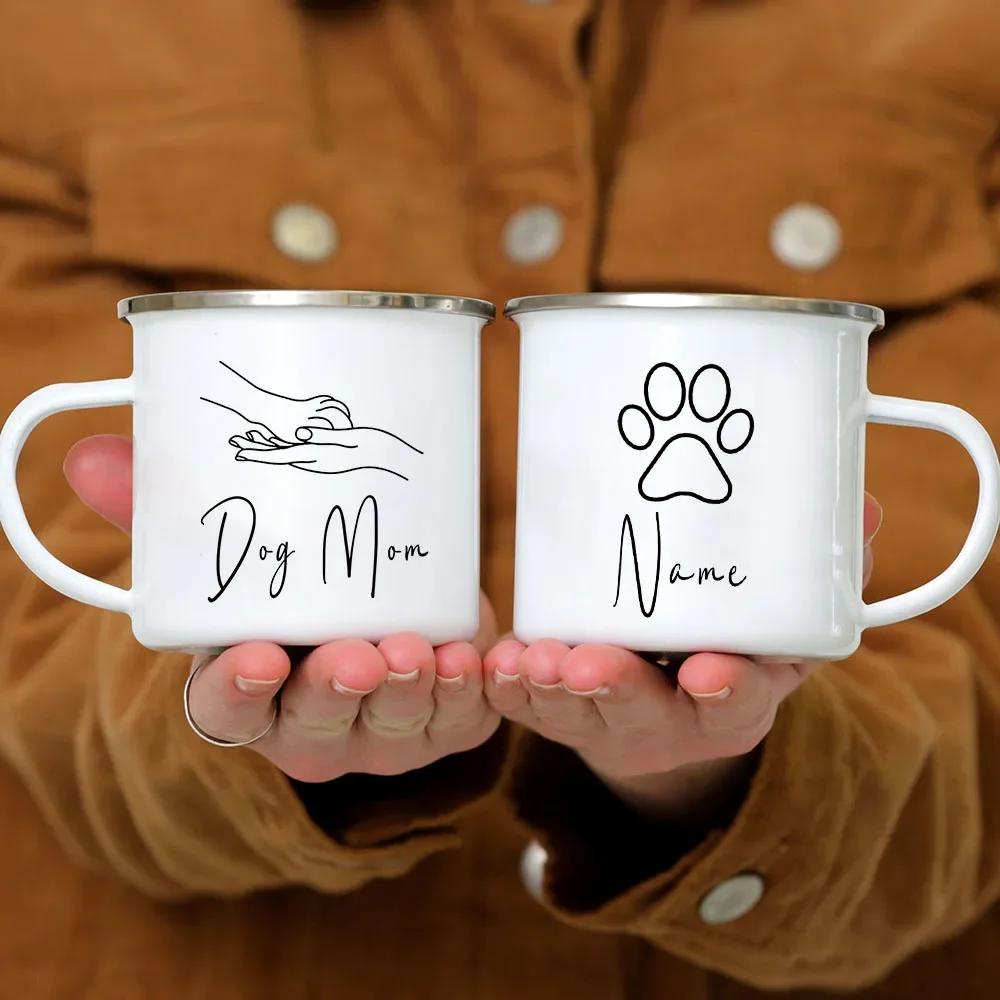 Personalized Enamel Coffee Mugs Custom Name Breakfast Cup Cute Mug Beer Christmas Coffee Cups Mug for Tea Drinkware Funny Travel