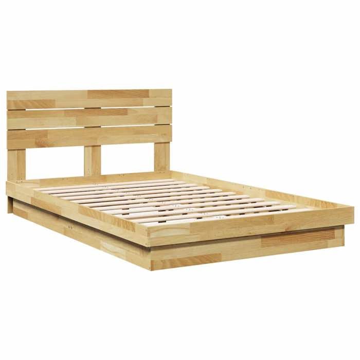 VidaXL Bed Frame with Headboard Without Mattress 120x190 Cm 3324141