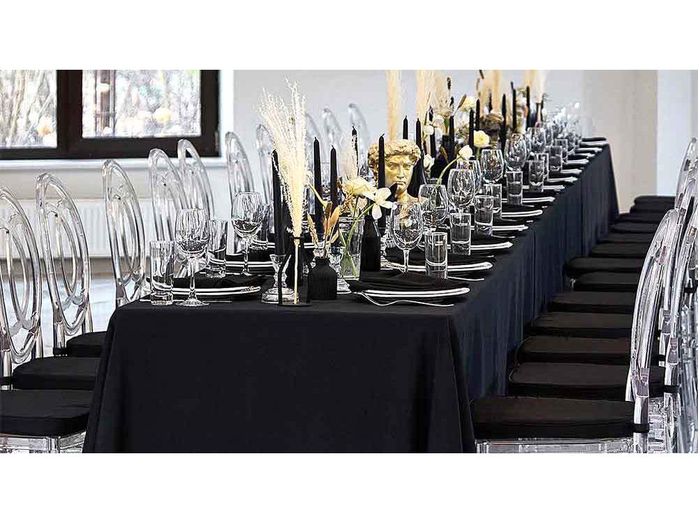 Nordic Solid Color Polyester Tablecloth for Outdoor Weddings, Parties, and Restaurants