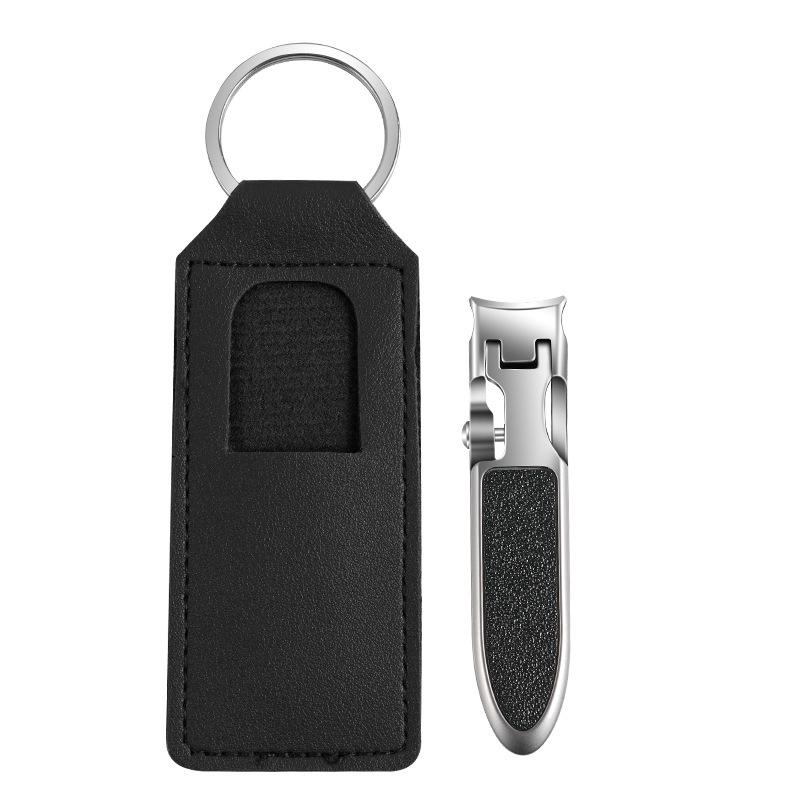 Portable Powder Steel Thin Nail Clippers Set with Anti-Splash Angled Flat Edge - New Model