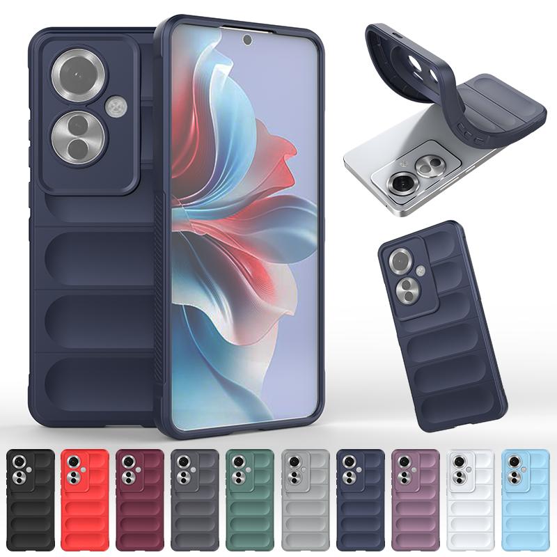 

Shockproof Case For OPPO Reno 7 10 11 Pro 11F Phone Cover Liquid Silicon Coque For Reno11Pro сірий