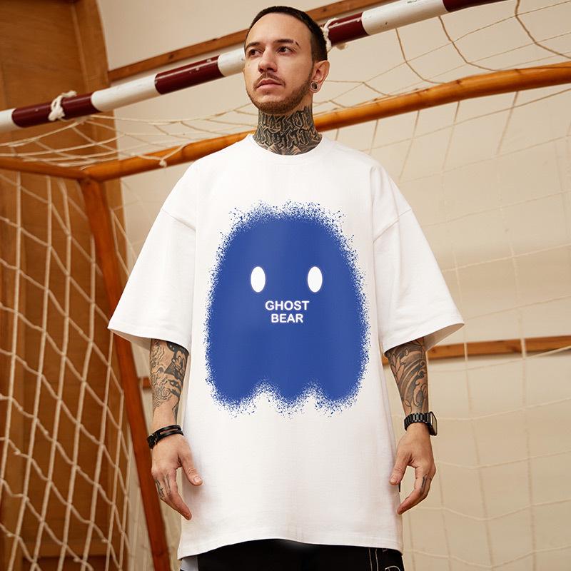 T18 Polyester Hip Hop Oversized T-Shirt, M-8XL - Short Sleeve Hong Kong Style, Plus Size Trend