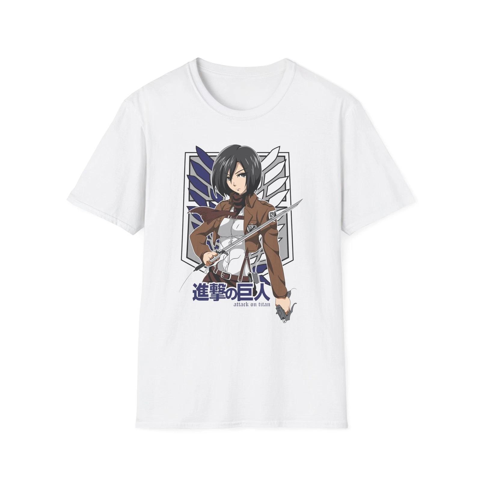Mikasa Ackerman Anime Art T-Shirt | Attack on Titan Emblem 100