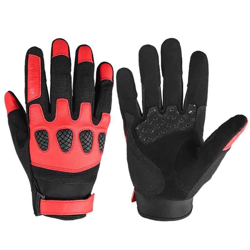 Outdoor mountaineering protective knuckle breathable shock absorption wear-resistant non-slip anti-drop motorcycle gloves