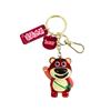 Bear Crystal Strawberry Keychain Adorable Resin Pendant For Bags And Keys
