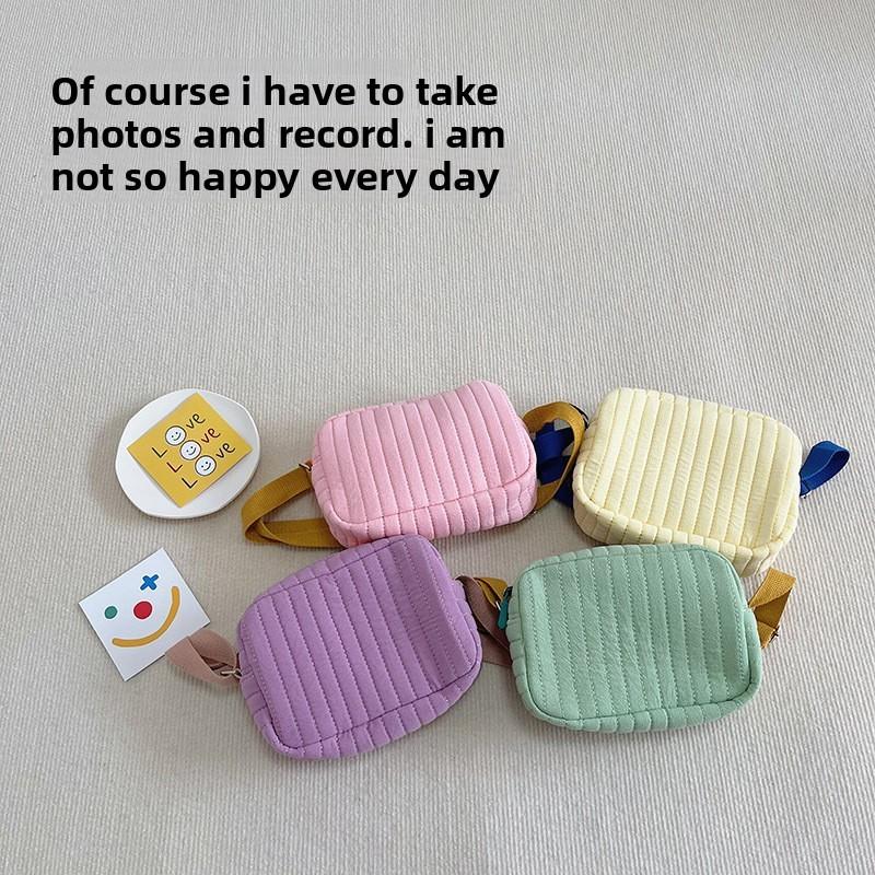Cotton Shoulder Bag Stripe Design With Fun Style For Daily School And Travel