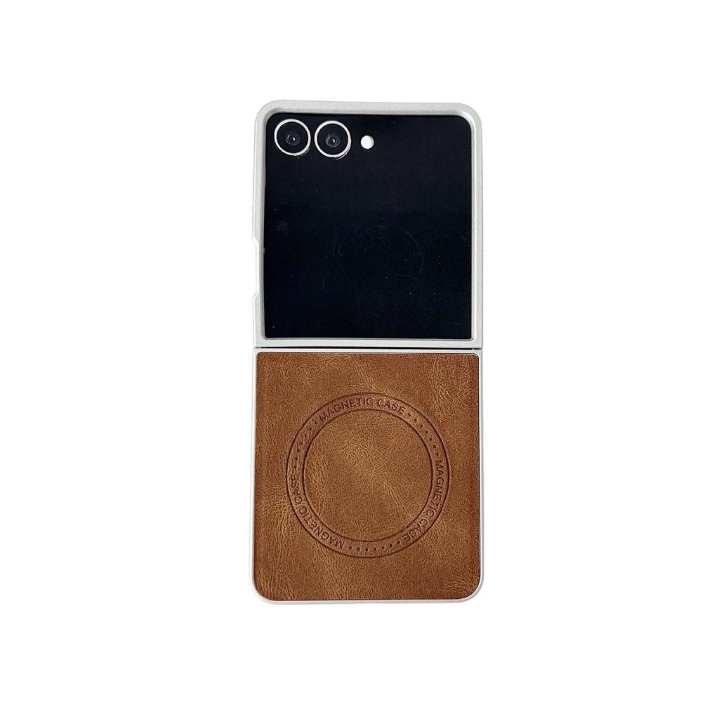 Pearlescent Skin-Feel Magnetic Case for Samsung Z Flip7/5/6 - Anti-Fall Protection