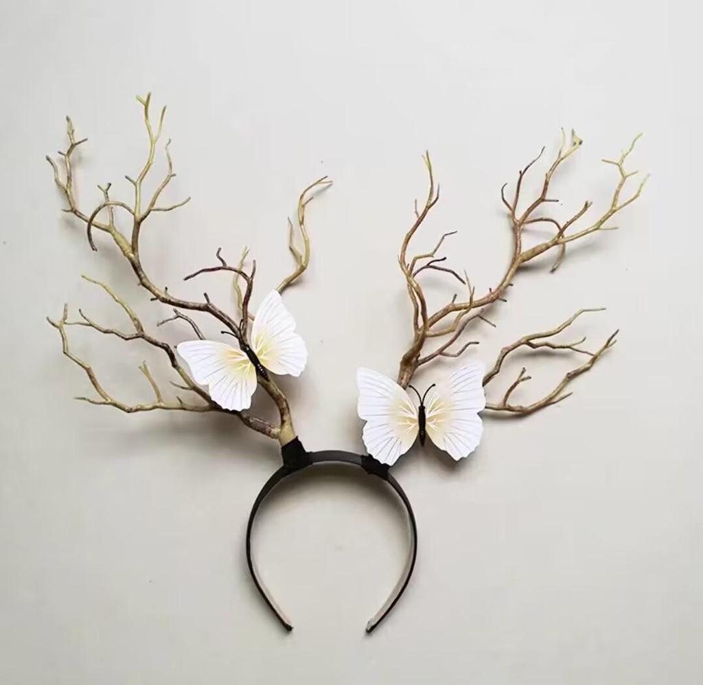 Europäisches Amerikanisches Mori Girl Rentiergeweih Leuchtendes Weihnachtskopfband mit Großen Haaraccessoires und Verzierungen