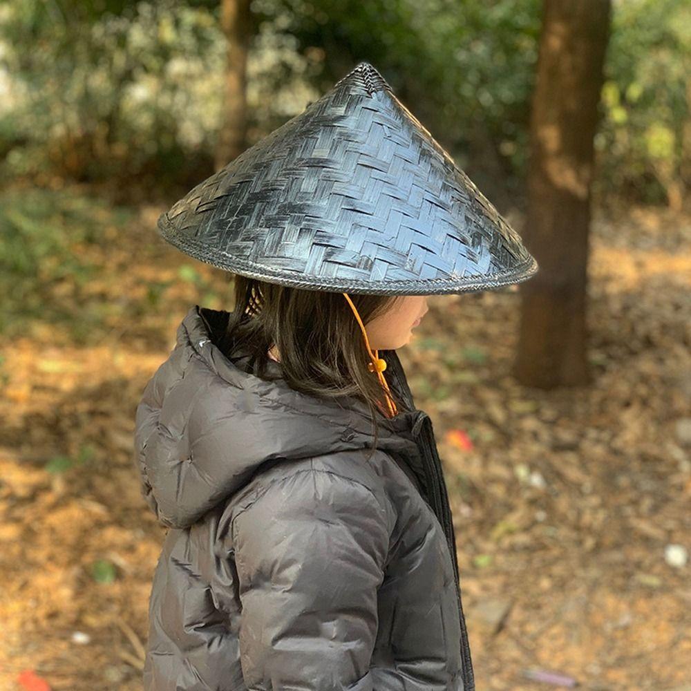 Fu Hats Women Sun Hats Bamboo Rattan Hats Tourism Rain Caps Men Fisherman Hats Weave Straw Hats