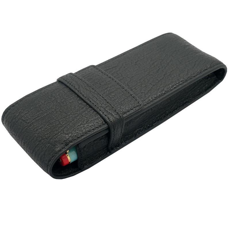 WANCHER high luxury oil edge technology leather head layer cowhide fountain pen protective sleeve pen case stationery box pen ho