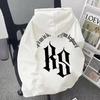 This Is A Highly Anticipated American Streetwear Hooded Sweatshirt with Letter-printed Designs for Men's Autumn and Winter