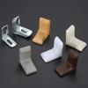 20Pcs 90 Degrees L Shape Corner Brackets with Plastic Cover Right Angle Corner Brace Joint for Shelves Wooden Furniture Cabinet