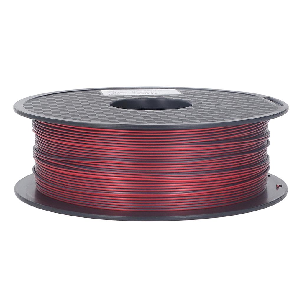 3D Printing Consumable 1.75mm PLA Filament Black Red 2 Color Eco Friendly Consumable Filament