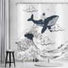 Funny Cute Puppy Animal Pattern Shower Curtain 180x 180cm, Kids Bathroom Decorative Shower Curtain Waterproof