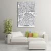 Framed World City Map London Paris New York Poster Home Deco Art Canvas Painting