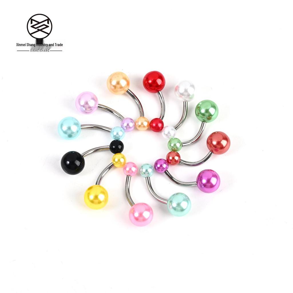 Perlen Bauchnabelring Körperpiercing Schmuck – Edelstahl, Nicht verblassend