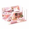 Moin Moin Dollhouse Miniature DIY Kit Set [English Instructions] Two-Story Dream House, Modern Style | Kids' Room, Bunny, Fancy | 1/24 Scale Medium |