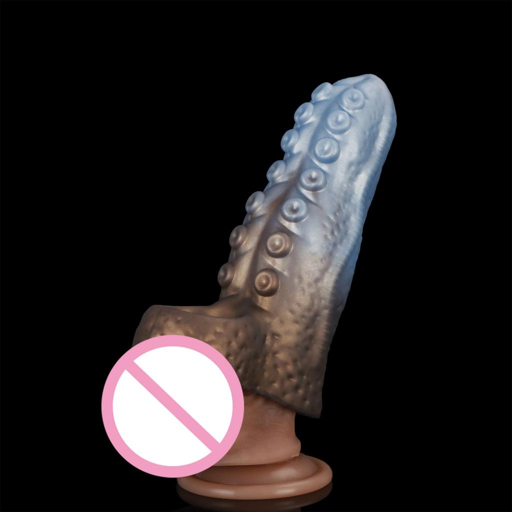 2026 Ahtapot Penis Kılıfı Silikon Açık Oyuk Kurt Dişli Kılıf Penis Uzatıcı Kalın Dildo Deri Kılıf Erkekler İçin Mastürbatörler Su Geçirmez Kolay Temizlenir