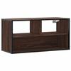 VidaXL TV Stand Brown Oak 80x31x39.5 Cm Engineered Wood and Metal, TV Stand, Media Cabinet, TV Console, HiFi Cabinet, 848928