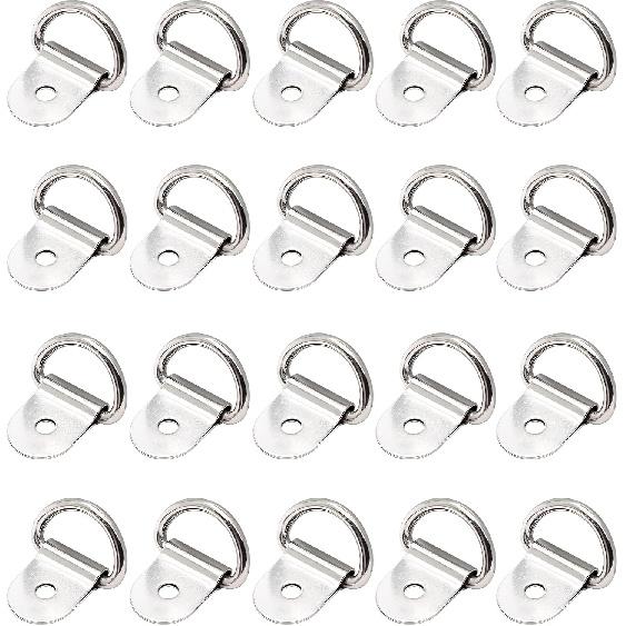 Stainless Steel D Shape Tie Down Anchors, D Rings Anchor Lashing Rings for Car Truck Trailer Cargo Boats RV, 20pcs