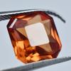 Natural Orange Sapphire Loose Gemstone Square Cut 3.80 ct September Birthstone for Gem Collections