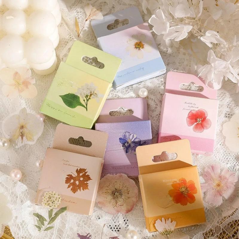 45Pcs Flower Language PET Journaling Sticker Set for Gift Packing Scrapbooking Album Planner Journal Arts DIY Craft