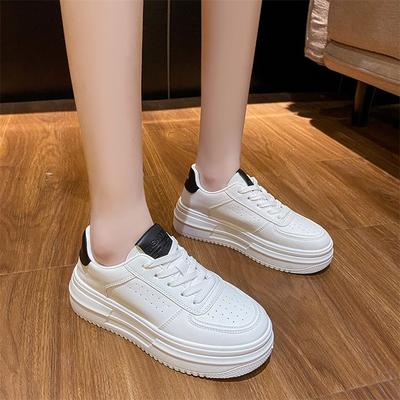 New Spring and Summer Little White Shoes for Women, Trendy Thick-soled Muffin Shoes To Increase the Height of Versatile Sports and Leisure Board Shoes