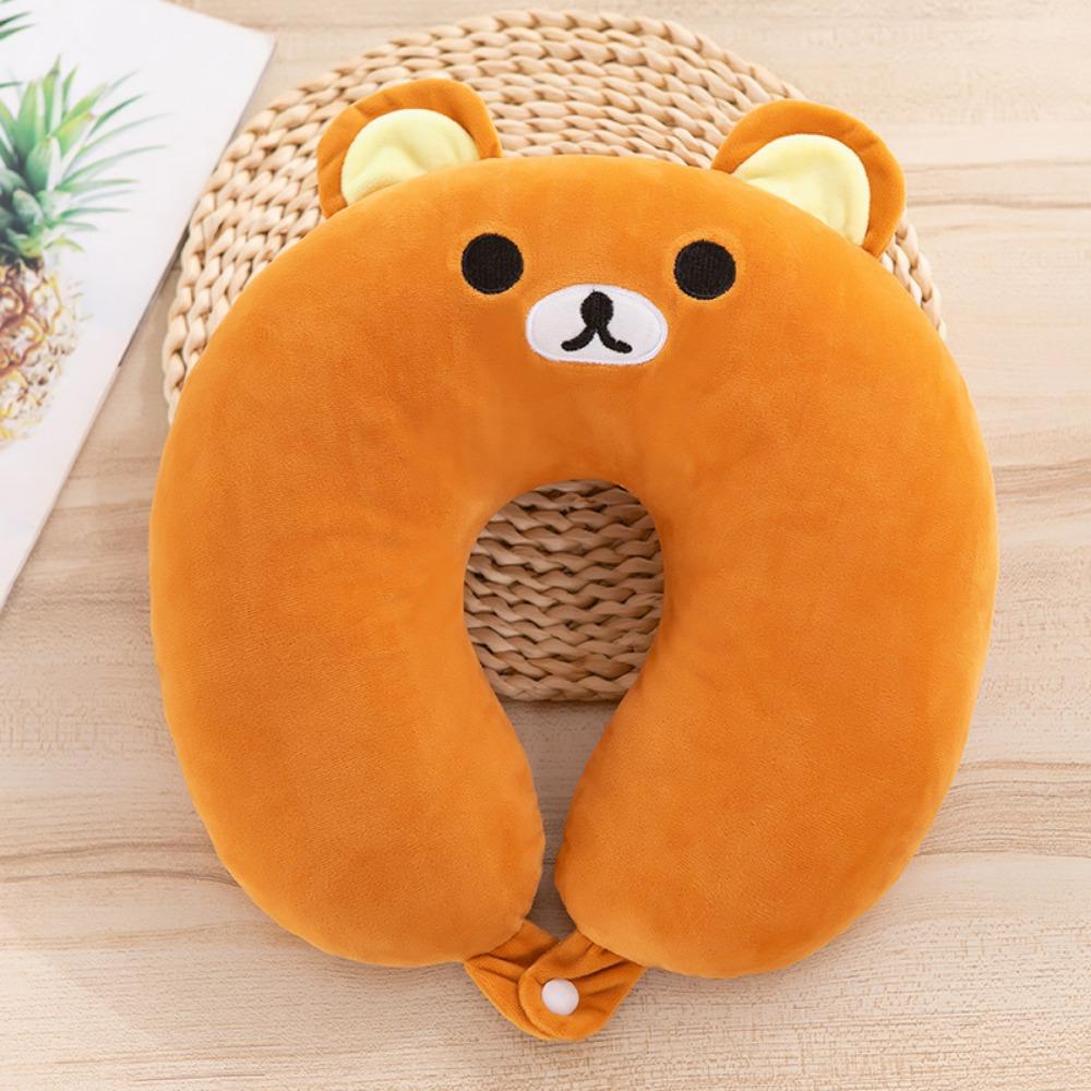 Cestovní polštář, polštář na krk, opěrka brady a krku, roztomilý kreslený cestovní polštář na krk pro chlapce a dívky, cestovní doplňky do letadla, auta, polohovací