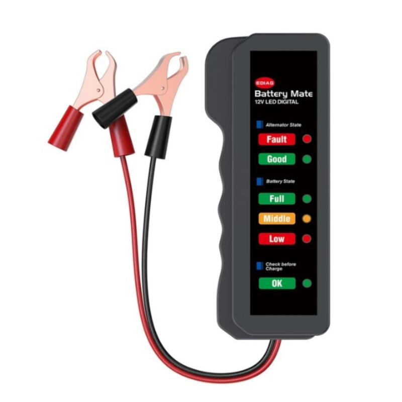 12V Car Motorcycle Fault Detector Battery Tester Digital Alternator Tester