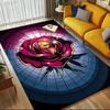 1pc Rose, Stained Themed Rug for Home Decor, Non-slip Office Carpet, Chair Mat, Outdoor Mat, Christmas and Halloween Gifts-0731111