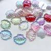 10 Pieces 27*22mm Beautiful AB Color Shell Crystal Rhinestone Flat Back Scrapbook Shell Crystal Rhinestone