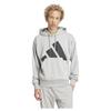 Essentials Big Logo French Terry Hoodie Cotton Blend Mgreyh/black